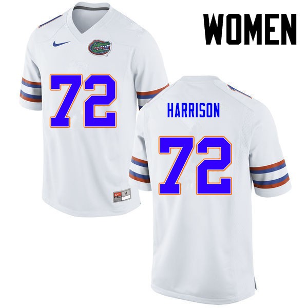 Florida Gators Women #72 Jonotthan Harrison College Football White